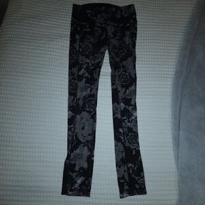 Soma Black and Gray Floral Leggings